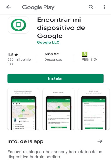Aplicación de Google Play Protect 